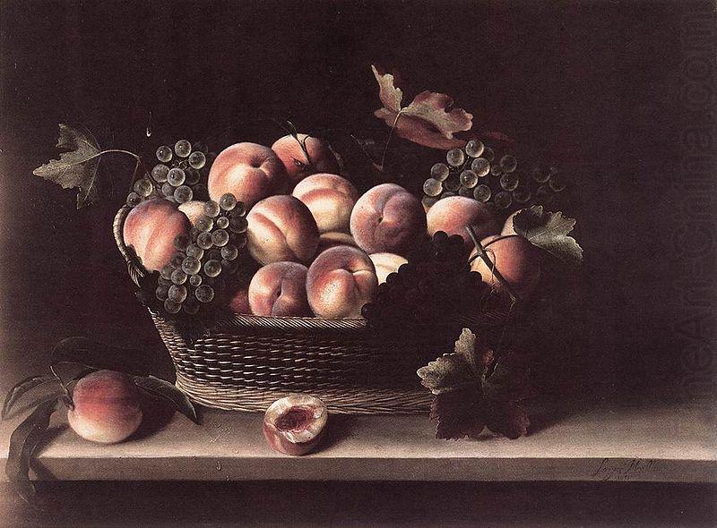 Basket with Peaches and Grapes, Louise Moillon